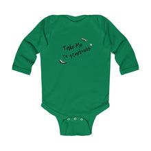 Load image into Gallery viewer, Take Me to Starbucks Infant Long Sleeve Bodysuit
